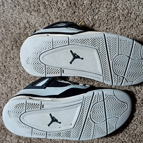 Jordans 4 Retro Gold,Black And White - Picture 4 of 6